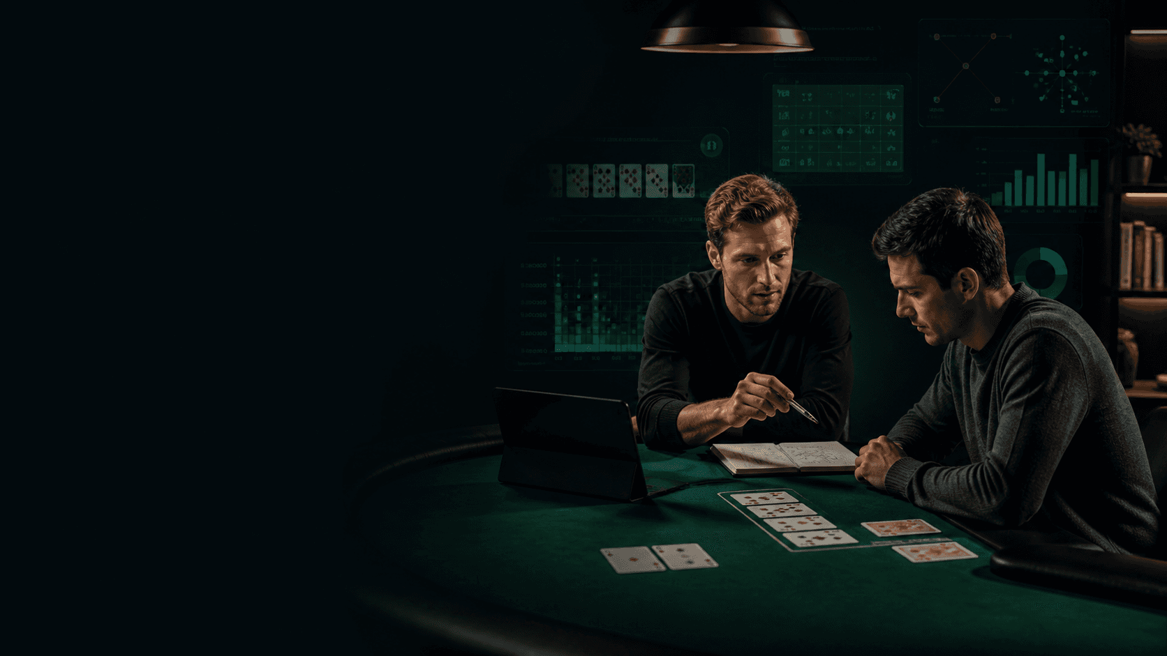 Coach e player analizzano una mano di poker